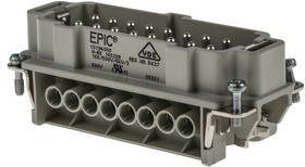 10194000, Connector Insert, 16 Way, 16A, Male, H-BE, Cable Mount, 600 V