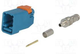 MX-73403-6270, Вилка, FAKRA II SMB, "мама", прямой, RG174, RG316, обжим