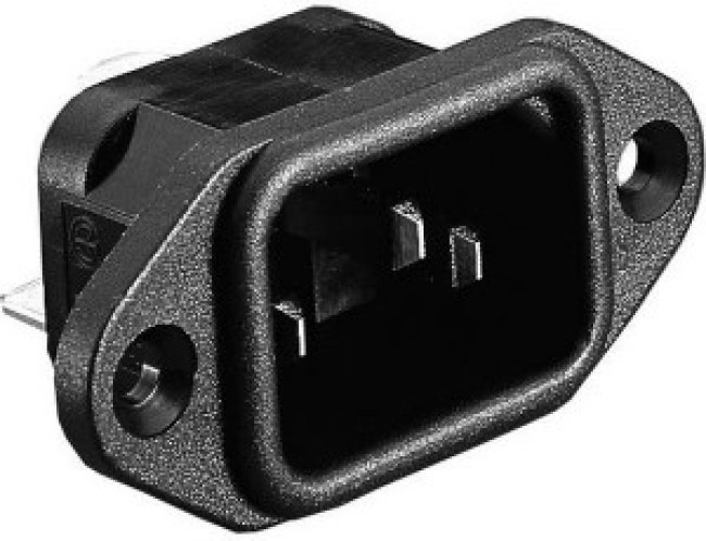 PX0580/63, IEC Power Connector, IEC C14 Inlet, 10 А, 250 В AC, Быстрое Соединение, Snap-In, Flange Mount