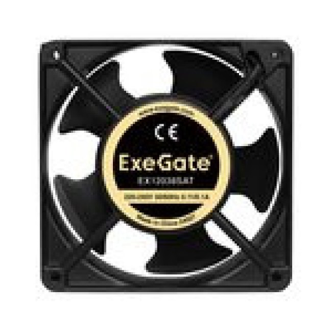 Вентилятор 220В ExeGate EX12038SAT, 120x120x38 мм, подшипник скольжения, клеммы, 2600RPM, 42dBA