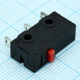 SM5-00N-115, (250V 3A для навесного монтажа.), Микропереключатель 3А 250В, прямые выводы с отверстием