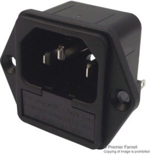4304.6015, Un-Filtered IEC Power Entry Module, IEC C14, General Purpose, 10 А, 250 В AC