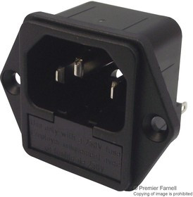 4304.6015, Un-Filtered IEC Power Entry Module, IEC C14, General Purpose, 10 А, 250 В AC