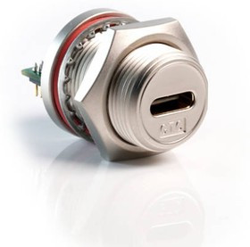 Straight, Panel Mount, Socket Type C 3.1 IP68 USB C Connector Straight, Panel Mount, Socket Type C 3.1 IP68 USB C Connector