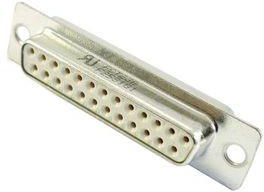 172704-0069, Socket D-Sub Connector, DB-25, Radial Leads