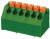 TBL002A-350-06GR-2OR, Fixed Terminal Blocks Terminal block, screwless, 3.50, 45, 6 poles, green w orange tab