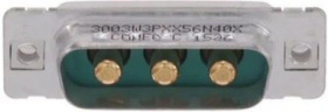 3003W3PXX56N40X, D-Sub Mixed Contact Connectors 3W3 M R/A .283 LOADED POWER