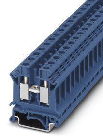 3005086, UK 10 N BU Series Blue Feed Through Terminal Block, 0.5 10mm², Single-Level, Screw