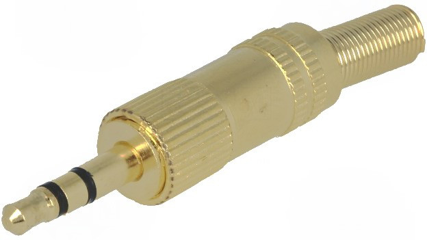 JC-031, Вилка, Jack 3,5мм, "папа", stereo,с амортизатором, прямой, пайка