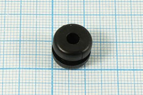 Изоляционная втулка проходная 4x10x5x7/12, материал резина, черный, Ni4x10[Mi]