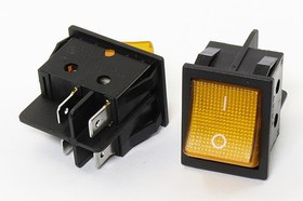 Переключатель клавишный, контакты 4T, 15А, ON-OFF, 27.2x21.5, подсветка красная/без подсветки, RS201-1C Переключатель клавишный, контакты 4T, 15А, ON-OFF, 27.2x21.5, подсветка красная/без подсветки, RS201-1C