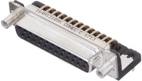 164A13109X, D-Sub Standard Connectors DSUB SOLDER PIN ANG 9.4mm PREC MCHND CNT