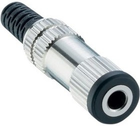 1522 03, Jack Socket, Straight, Nickel, 3.5 mm, Poles - 2