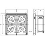 00000078913, KIPVENT-200.01.230 Решетка вентиляционная впускная с фильтром и вентилятором 00000078913, KIPVENT-200.01.230 Решетка вентиляционная впускная с фильтром и вентилятором