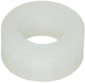 13SP044, Standoffs &amp; Spacers Round Spacer, .115 ID, .250 OD, .312 Length, Natural,Nylon,#4 Screw