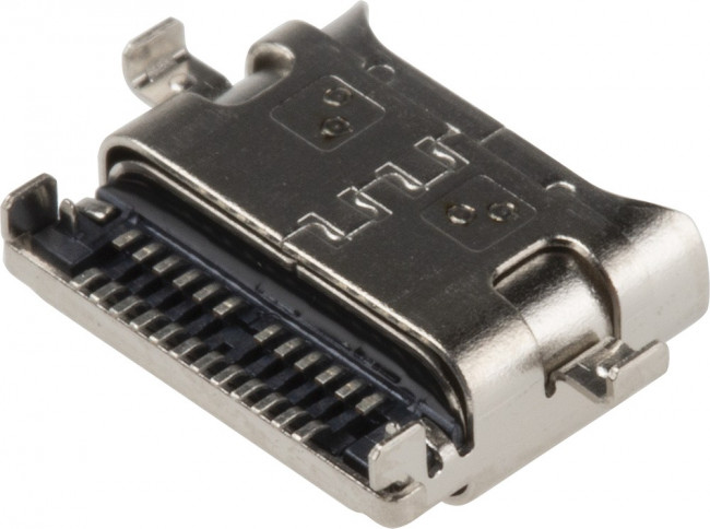 1-2295018-2, Разъем USB, USB Типа C, USB 3.1, Гнездо, 24 вывод(-ов), Поверхностный Монтаж, Прямой Угол
