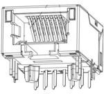1-368589-1, Conn RJ-45 RCP 8 POS 2.03mm Solder RA Thru-Hole 12 Terminal 1 Port
