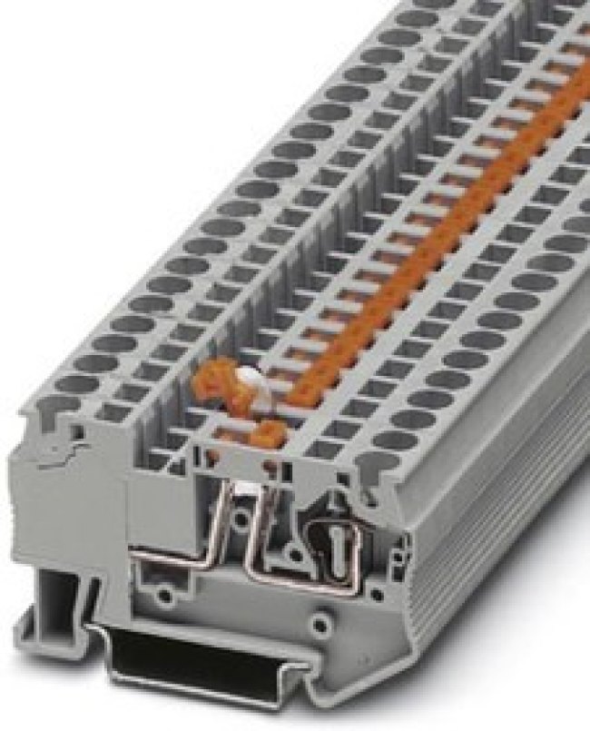 3038875, ST 4-MT Series Grey Knife Disconnect Terminal Block, 0.08 6mm², Single-Level, Spring Clamp 3038875, ST 4-MT Series Grey Knife Disconnect Terminal Block, 0.08 6mm², Single-Level, Spring Clamp