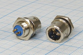 Разъем (быстроразъемный) XS8JK2P-M вилка, контакты 2P, диаметр B 8, монтаж на блок, XS8JK2P-M