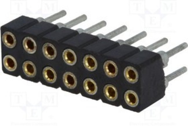 DS1002-02-2X07BT1F, Гнездо, IDC, "мама", PIN 14, 2мм, THT, 2x7, Полн.дл 7,4мм
