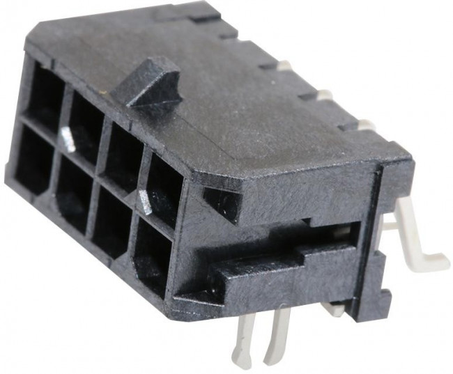 43045-0808, Headers &amp; Wire Housings MicroFit 3.0 RA Hdr Clip DR 30Au 8Ckt