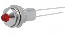 SMQS 060, Индикат.лампа LED, выпуклый, Отв 6,2мм, IP40, на печатную плату