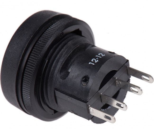 PS-100/BLACK, Переключатель: кнопочный, Пол: 2, SPDT, 5A/250ВAC, 5A/24ВDC, IP67