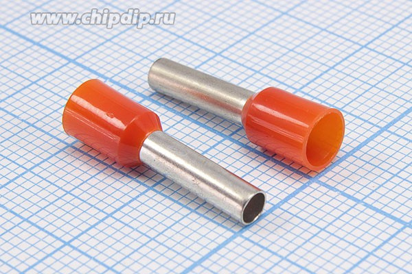 Наконечник кабельный 2,8x12, 3,2, S 4,0, обжимной, оран, LT040012; №9438 клемма нак/каб 2,8x12\3,2\S 4,0\обж\оран\LT040012