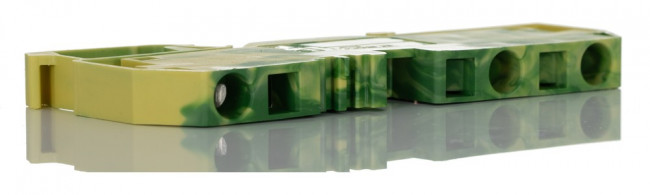 282-687, 3-пров. клемма с заземлением, 0,2 - 6 мм2, желто-зелёная