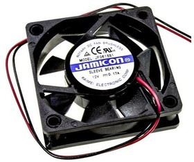 JF0615S1L, Вентилятор осевой, 12В, DC, 60х60х15мм, подшипник скольжения 3500 об/мин