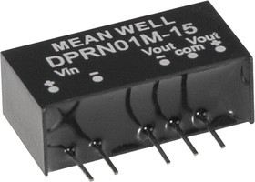 DPRN01O-12, Преобразователь DC/DC, 1Вт, Uвх 45,6-52,8В, Uвых 12ВDC, SIP6
