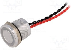 PS225P10Y01R12L, Переключатель: пьезоэлектрический, Пол: 2, SPST-NO, 0,2A/24ВAC