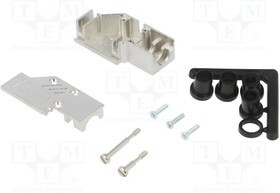 DCMR09-ULP, Металлический корпус Экранированный,с низкми профилем угловой 90° винтами 11,4мм