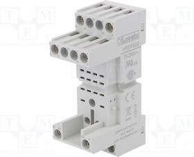 HR6XS22, Панелька, PIN: 8, 10А, 250ВAC, Монтаж: DIN, Серия: HR60
