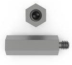 4501-440-AL, Standoff Hex M/F 4-40-THD Aluminum Plain