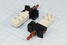 Переключатель кнопочный модульный ( с фиксацией) 220В/4А; №809 ПКнTV\220\ 4,0\ON-OFF\\\4C\ KDC-A-09-2/LR50063\