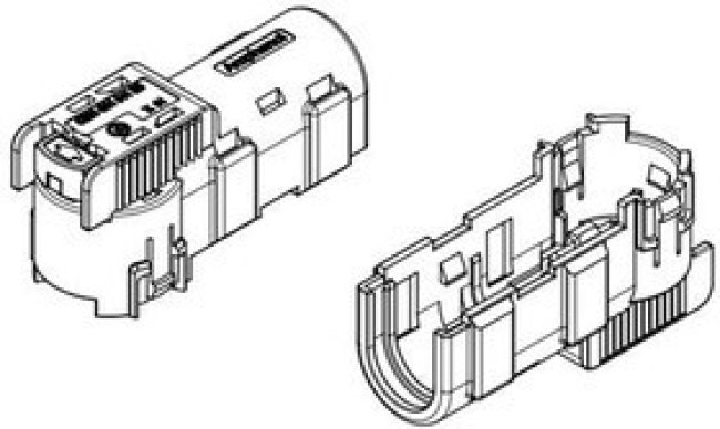C39010E0010412, Heavy Duty Power Connectors Housing w active pinlock conn 8mm