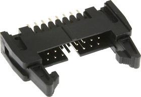 SCM-16 (DS1011-16S) (IDCC-16MS), Вилка на плату прямая с защелкой 16pin