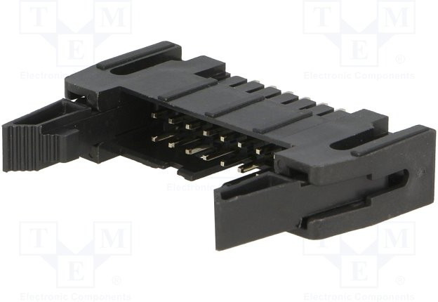 SCM-16 (DS1011-16S) (IDCC-16MS), Вилка на плату прямая с защелкой 16pin