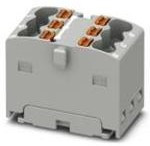 Distribution block, push-in connection, 0.14-2.5 mm², 6 pole, 17.5 A, 6 kV, gray, 3002757