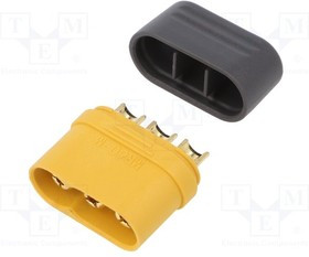 MR60-M, Вилка, питания DC, MR60, "папа", PIN: 3, на провод, под пайку