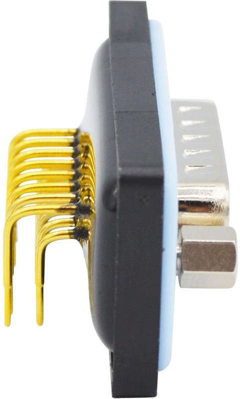 SDF-R15-113L011, SDF 15 Way Right Angle D-sub Connector Plug, 2.74mm Pitch, with 4-40 Screw Locks, Threaded Inserts SDF-R15-113L011, SDF 15 Way Right Angle D-sub Connector Plug, 2.74mm Pitch, with 4-40 Screw Locks, Threaded Inserts