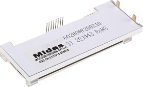 MCCOG21605D6W-SPTLYI, MCCOG21605D6W-SPTLYI Alphanumeric LCD Display Yellow-Green, 2 Rows by 16 Characters, Transflective MCCOG21605D6W-SPTLYI, MCCOG21605D6W-SPTLYI Alphanumeric LCD Display Yellow-Green, 2 Rows by 16 Characters, Transflective