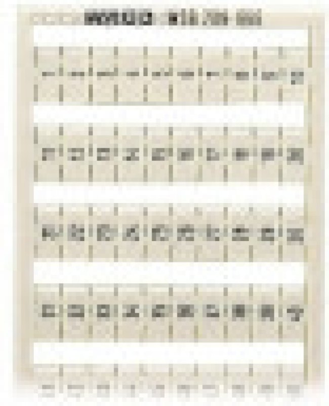 209-666, TERMINAL BLOCK MARKER, 1 TO 50