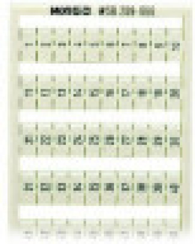 209-666, TERMINAL BLOCK MARKER, 1 TO 50