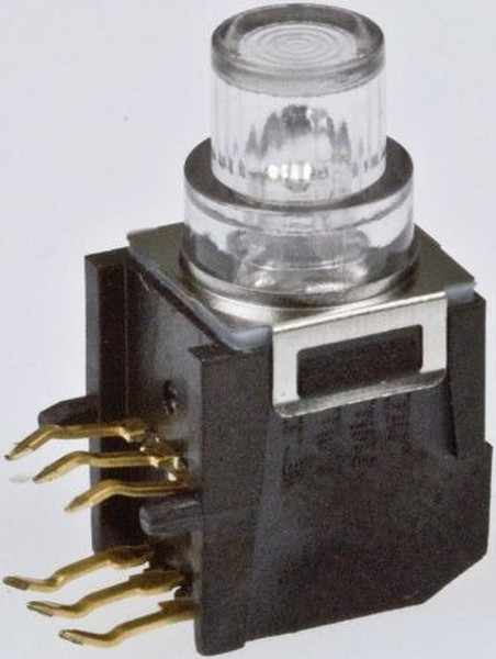 K5V1 GN 43 T, Green Button Tactile Switch, SPDT 100 mA @ 32 V dc 4mm