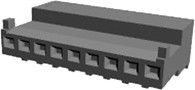 3-643814-9, 9-Way IDC Connector Socket for Cable Mount, 1-Row