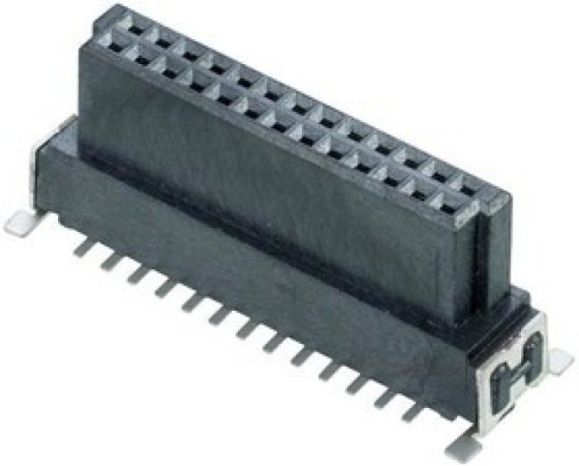 M55-6012642R, PCB Receptacle, Плата - к - плате, 1.27 мм, 2 ряд(-ов), 26 контакт(-ов), Поверхностный Монтаж