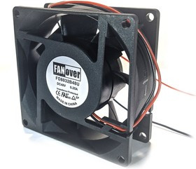 FD8032B48U, Вентилятор осевой, 48В DC, 80х80х32мм, 6500об/мин, 135,6куб.м/ч