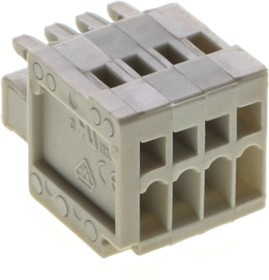 8EDGK-2.5-04P-11-01AH, 4-контакт. розетка, шаг 2,5 мм, светло-серая